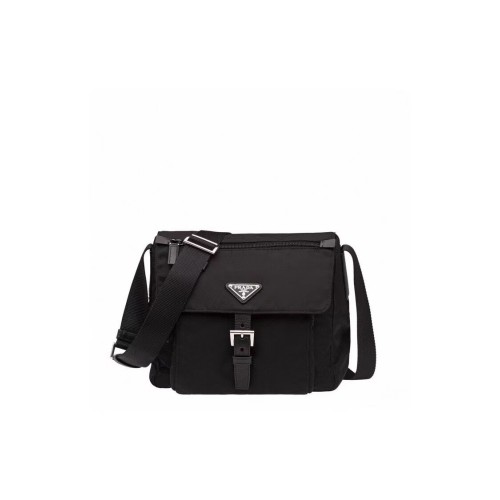 Prada Re-Nylon and Saffiano leather shoulder bag BD8994 black