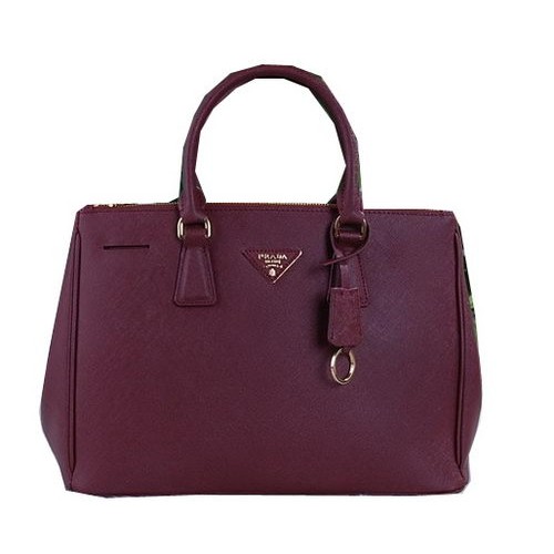 Prada Saffiano Calfskin Leather Tote Bag PBN2274 Burgundy