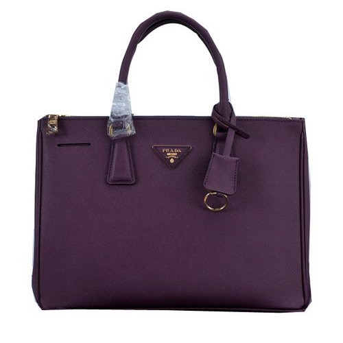 Prada Saffiano Calfskin Leather Tote Bag PBN2274 Purple