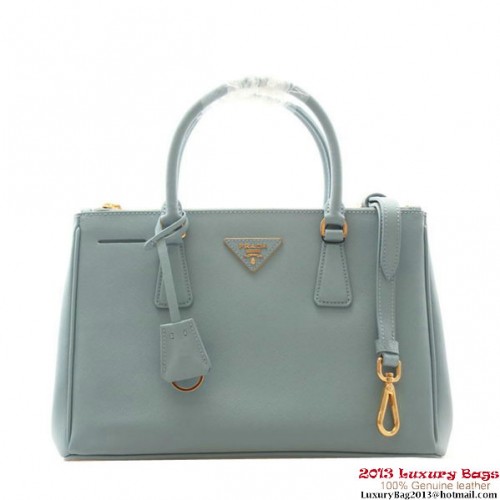 Prada Saffiano Leather 30cm Tote Bag BN1801 Light Blue