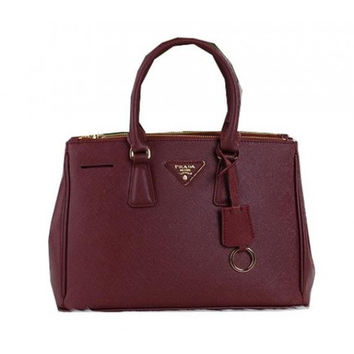Prada Saffiano Leather Tote Bag PBN1801 Burgundy