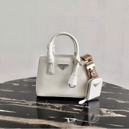 Prada Saffiano leather mini-bag 1BA296 White