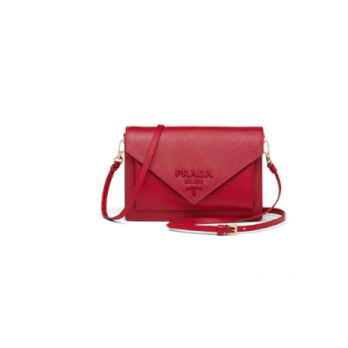 Prada Saffiano leather mini-bag 1BP020 red