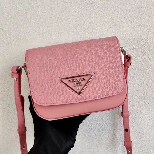 Prada Saffiano leather mini shoulder bag 2BD249 pink