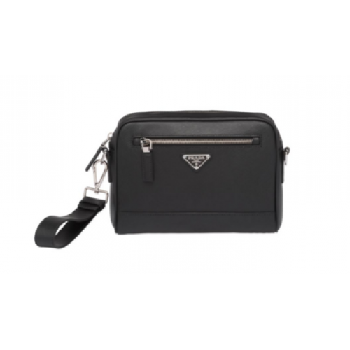 Prada Saffiano leather shoulder bag 2VH063 black