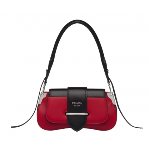 Prada Sidonie leather shoulder bag 1BD168 red