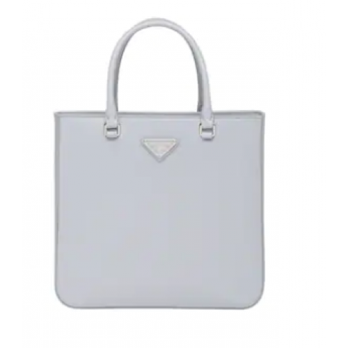 Prada brushed leather tote 1BA330 light grey