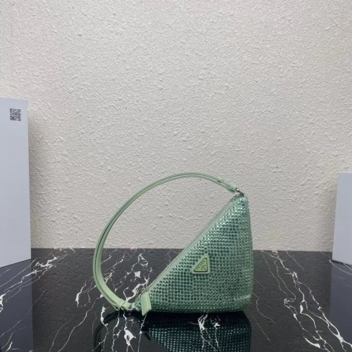 Prada crystal handbag 1VH243 green