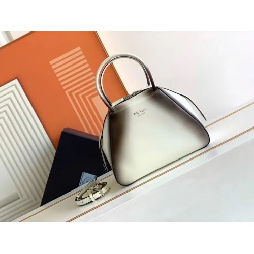 Prada leather tote bag 1BD663A white