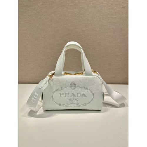 Prada leather tote bag 1DH770 white