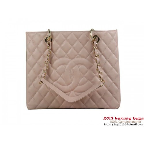 Replica Chanel A50995 Pink Original Cannage Leather Shoulder Bag Gold