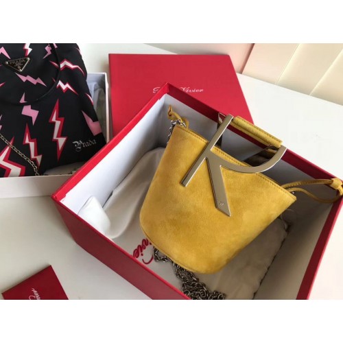 Roger Vivier Bucket Bag Original Leather RV2069 Yellow