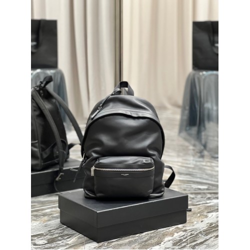 SAINT LAUREN CITY BACKPACK IN LEATHER SMOOTH LEATHER 534967 black