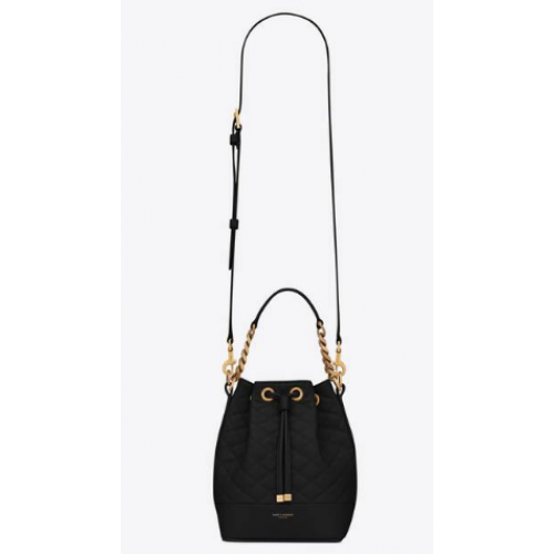 SAINT LAUREN EMMANUELLE SMALL BUCKET BAG IN QUILTED LAMBSKIN 6976401 black