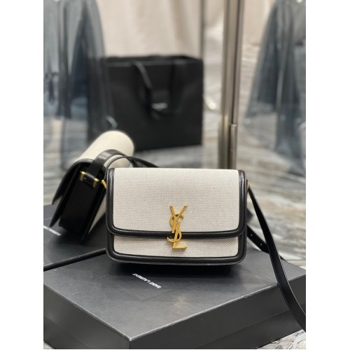 SAINT LAUREN SOLFERINO MEDIUM SATCHEL IN BOX SAINT LAURENT LEATHER 634307 black