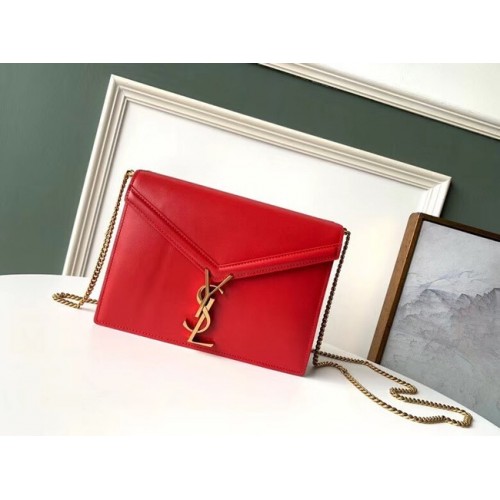 SAINT LAURENT Cassandra leather shoulder bag 532750 red