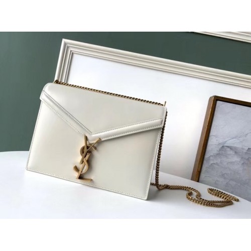 SAINT LAURENT Cassandra leather shoulder bag 532750 white