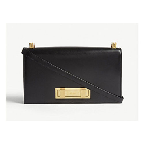 SAINT LAURENT Domino leather shoulder bag 10600 black