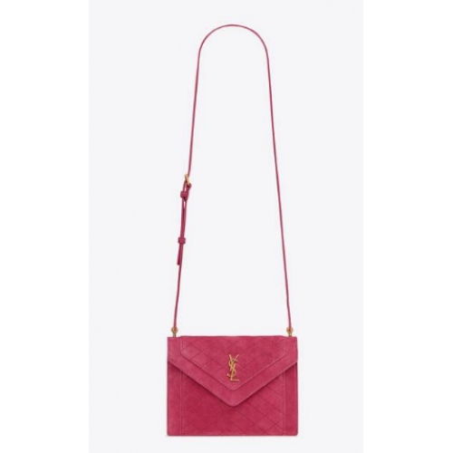 SAINT LAURENT GABY MINI SATCHEL IN SUEDE 685574 MAGENTA PINK