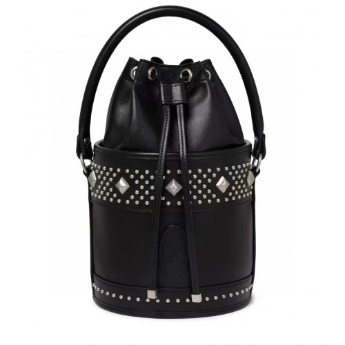 SAINT LAURENT LE MAILLON HOOK BUCKET BAG IN SUPPLE LEATHER Y696333 black