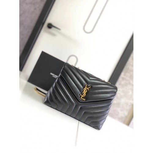 SAINT LAURENT LOULOU MEDIUM IN MATELASSE LEATHER 459749 black