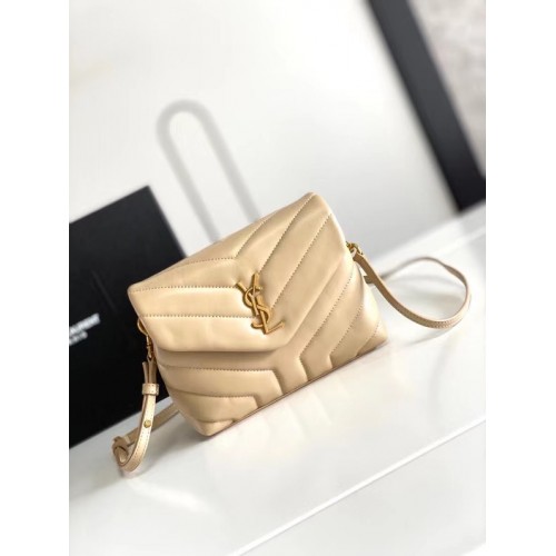 SAINT LAURENT LOULOU SMALL IN MATELASSE Y LEATHER 467072 IVORY NATURAL&BRONZE METAL HARDWARE