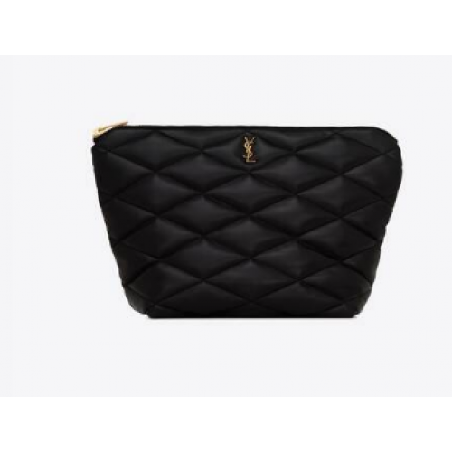 SAINT LAURENT SADE POUCH IN QUILTED LAMBSKIN 6967791 black