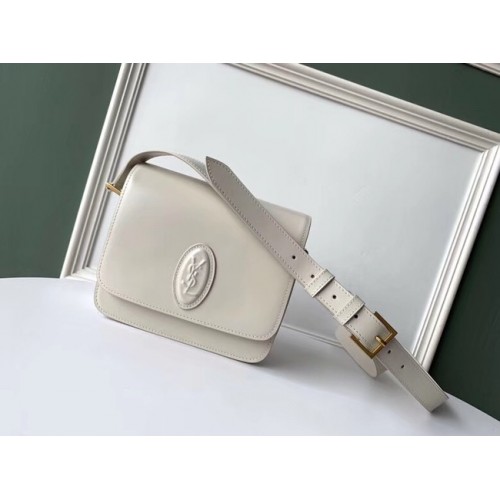 SAINT LAURENT leather shoulder bag 36966 white