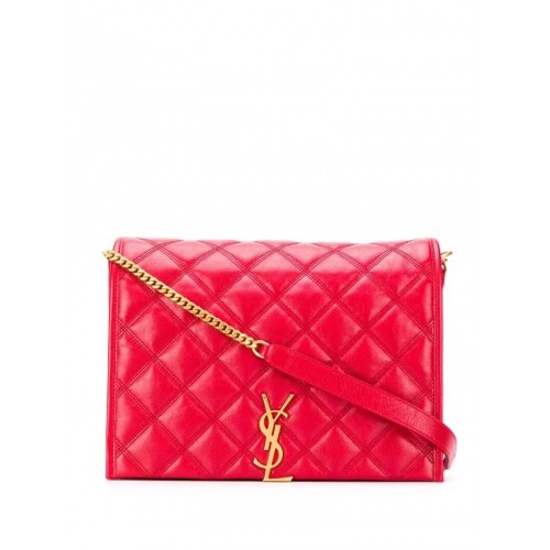 SAINT LAURENT leather shoulder bag Y579607 red