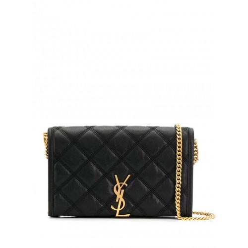 SAINT LAURENT leather shoulder bag Y585031 black