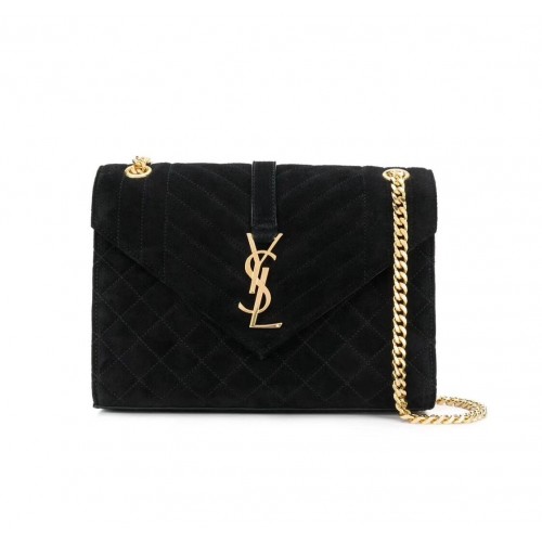 SAINT LAURENTNIKI MEDIUM IN SUEDE AND SMOOTH LEATHER 498894 black