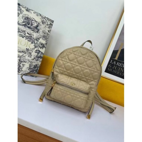 SMALL DIOR BACKPACK Cannage Lambskin M9222U Beige