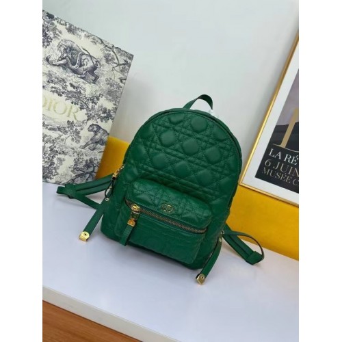 SMALL DIOR BACKPACK Cannage Lambskin M9222U green