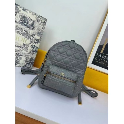 SMALL DIOR BACKPACK Cannage Lambskin M9222U grey