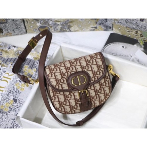SMALL DIOR BOBBY BAG Brown Dior Oblique Jacquard M9317U