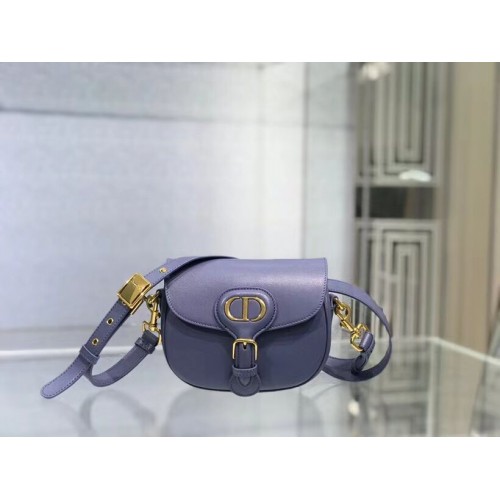 SMALL DIOR BOBBY BAG Gray Box Calfskin Gray Box Calfskin M9317 blue