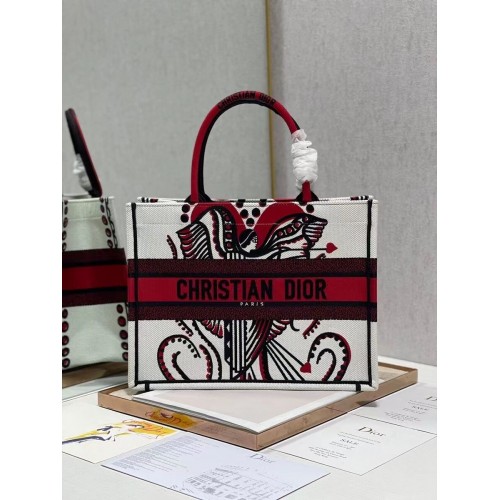SMALL DIOR BOOK TOTE Embroidery C1287-21