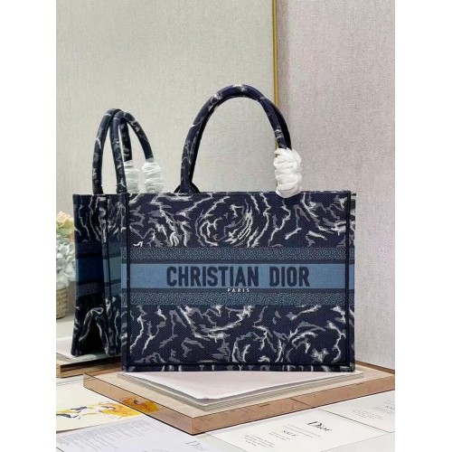 SMALL DIOR BOOK TOTE Embroidery C1287-31 blue