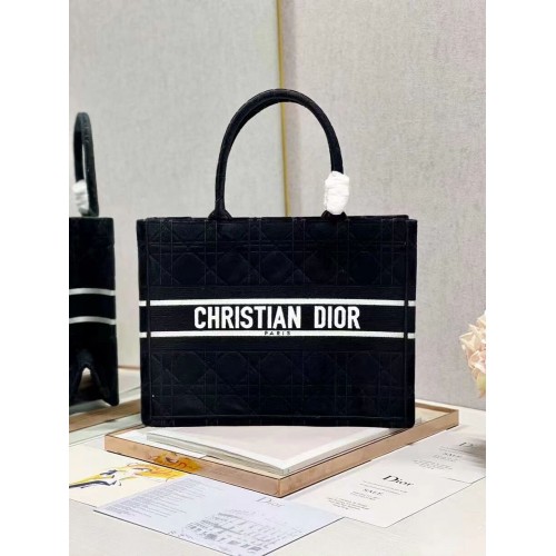 SMALL DIOR BOOK TOTE Velvet C1287-5 black