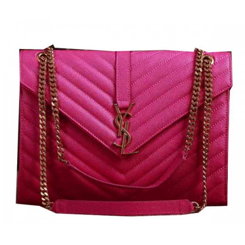 Saint Laurent Classic Monogramme Cannage Pattern Flap Bag Y5480 Rose