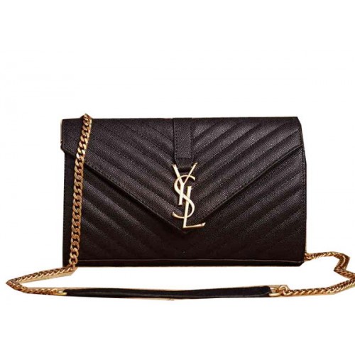 Saint Laurent Classic Monogramme Cannage Pattern Flap Bag Y5482 Black