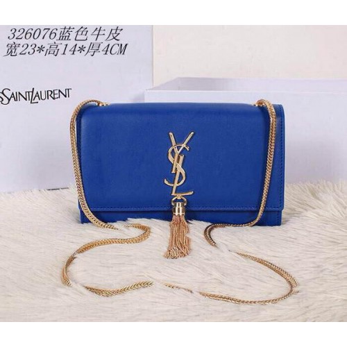 Saint Laurent mini Monogramme Cross-body Shoulder Bag 326076 Blue