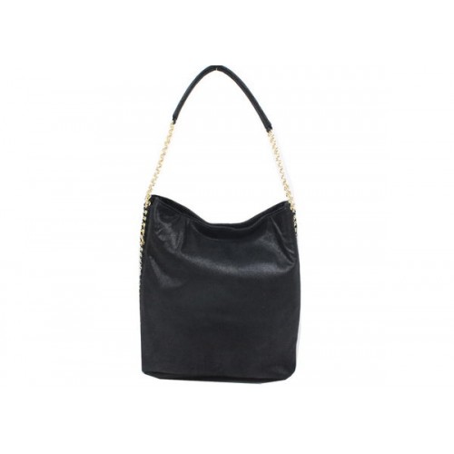 Stella McCartney Calfskin Leather Hobo Bag 836 Black
