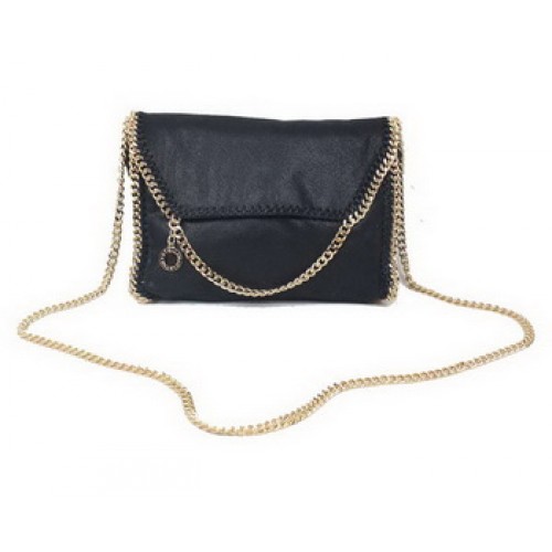 Stella McCartney Falabella Black PVC Cross Body Bag 875 Gold