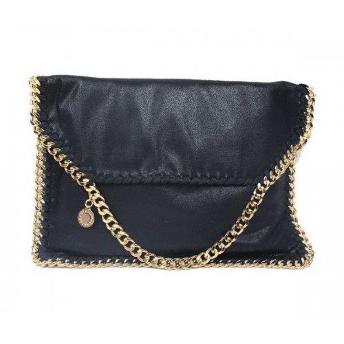 Stella McCartney Falabella Black PVC Cross Body Bag 876 Gold