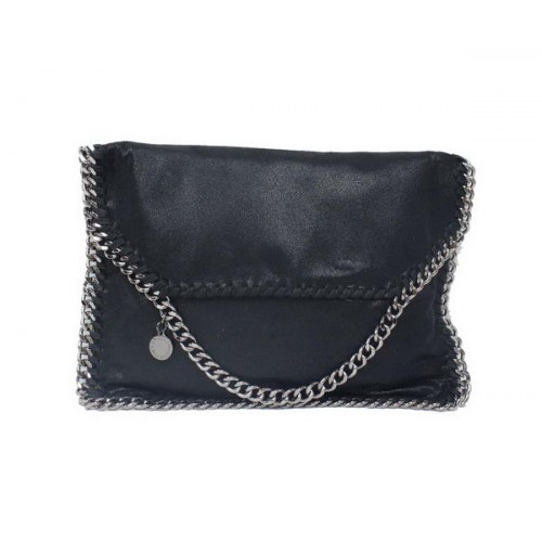 Stella McCartney Falabella Black PVC Cross Body Bag 876 Silver