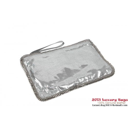 Stella McCartney Falabella Fold Over Clutch 832 Silver