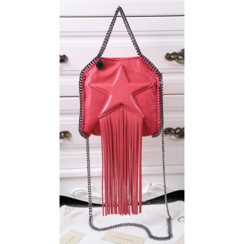 Stella McCartney Falabella Fringed Star Mini Tote Bag SM8855 Light Red