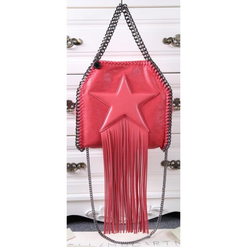 Stella McCartney Falabella Fringed Star Mini Tote Bag SM8865 Light Red