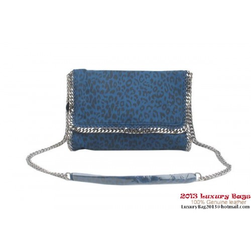 Stella McCartney Falabella Leopard PVC Cross Body Bag 822 Blue